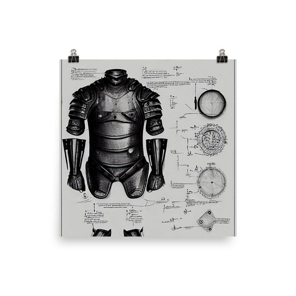 Leather Armor, Wall Art Poster Design